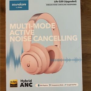 Soundcore by Anker Life Q30 Pink Noise Cancelling Headphones New in Box